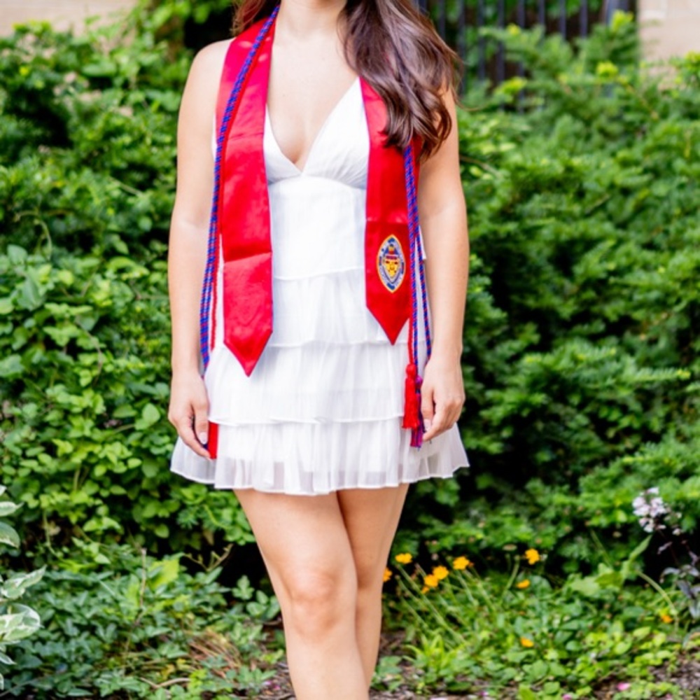 White Ruffle Mini Dress